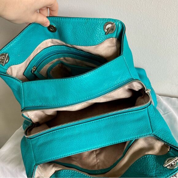 MICHAEL KORS Blue Raven Selma Chain Tote Shoulder Bag Bedford Fulton - Picture 9 of 10